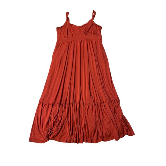Torrid Burnt Orange Spaghetti Strap Maxi Dress Tank Top Sleeveless Size 1 14/16 - Picture 1 of 5